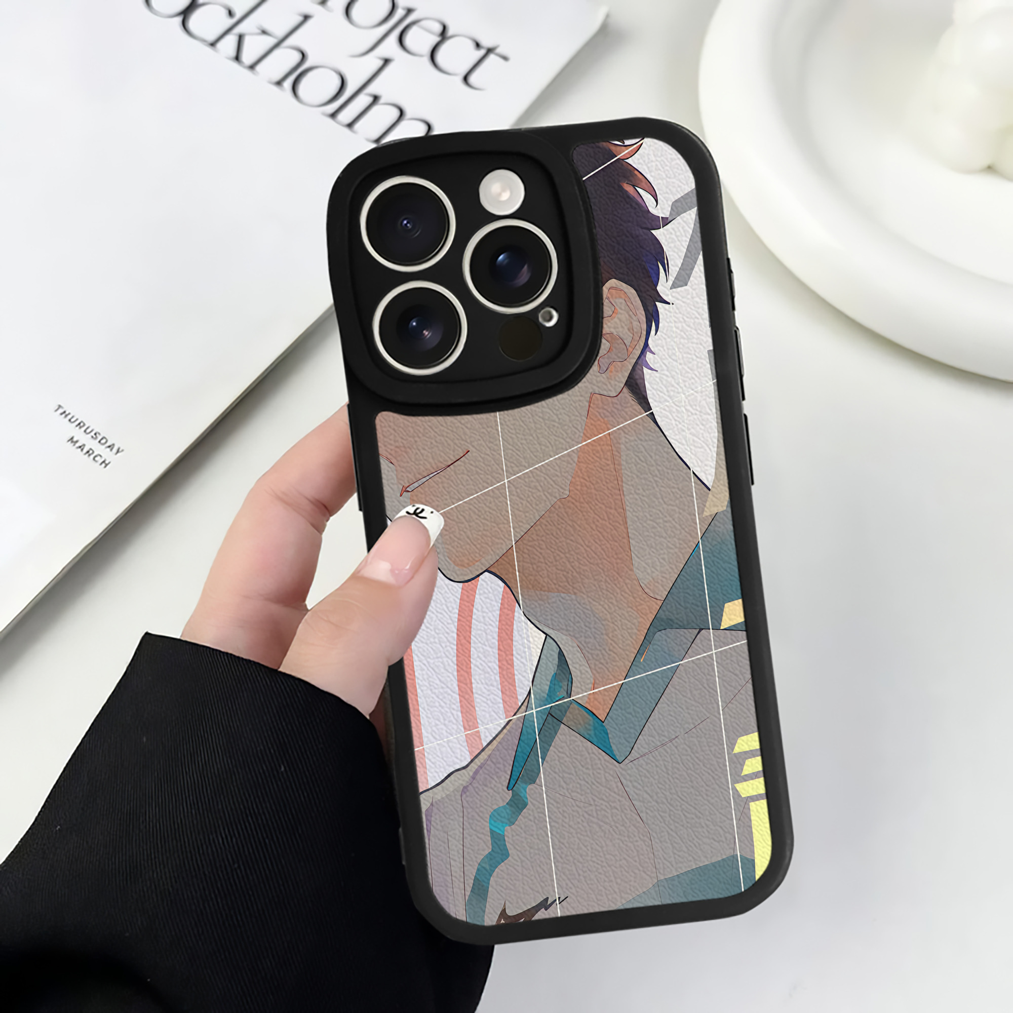 （画像用） ハイキュー!! Haikyu!! 【iPhone 16シリーズ対応】シリコンスマホケース（レザー調） 材質：シリコン